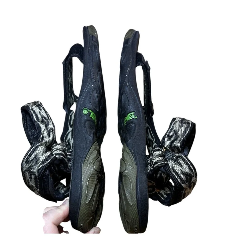 Teva Pretty Rugged‎ Men's Size 8 Brown Green Water Hiking Sports Sandals